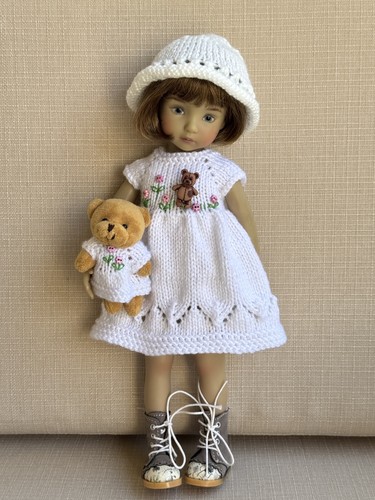Fall hand knit dress - knit, hat