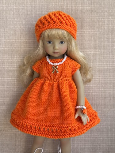 Fall hand knit dress - knit, hat